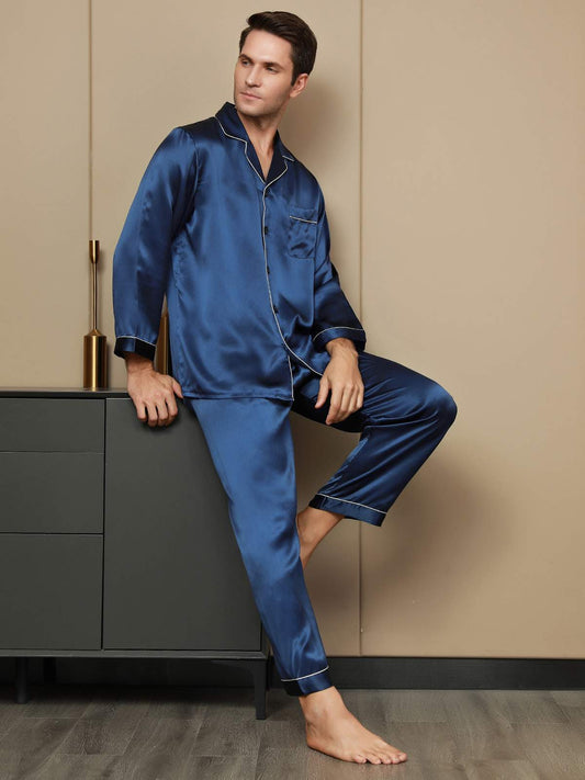 Men's Luxury Silk Pajamas, Men Pajama Set Luxury