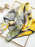 SilkSilky CA Pure Silk Scarf Yellow 003