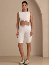 [White] SilkSilky-CA Sleeveless Crew Neck Camisole 007