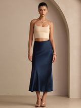 [Dark Blue] SilkSilky-CA Skirt 001