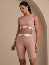 [Pink] SilkSilky-CA Sleeveless Crew Neck Women's Outfit Sets 003
