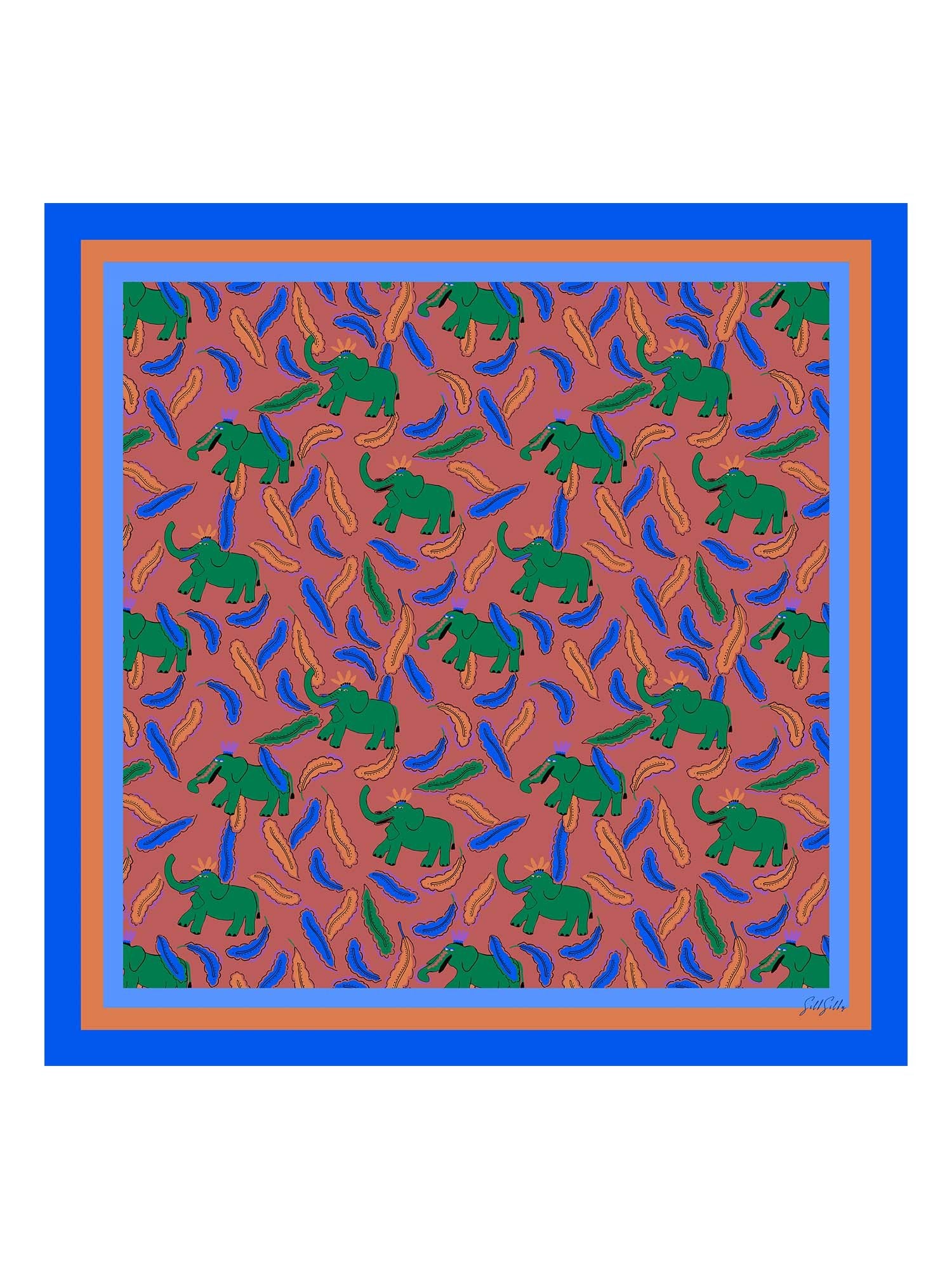 [Clay Elephant] SilkSilky-CA Scarf 001