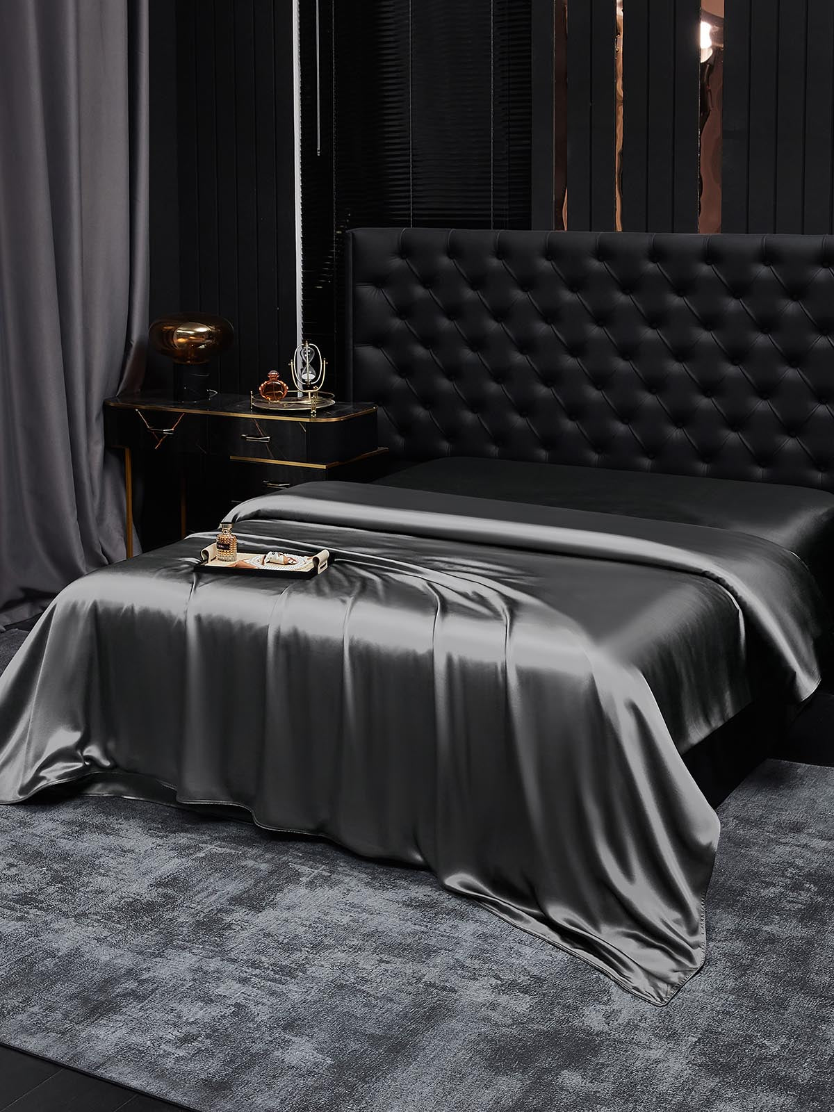 [Dark Gray] SilkSilky-CA 19Momme Pure Silk Duvet Cover 001