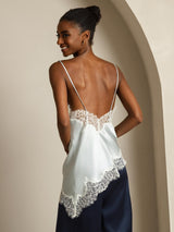 [Light Blue] SilkSilky-CA Spaghetti Strap V Neck Camisole 002