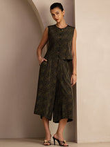 [Pine Vintage] SilkSilky-CA Sleeveless Crew Neck Women's Outfit Sets 006