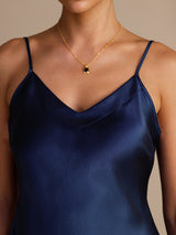 [Dark Blue] SilkSilky-CA Spaghetti Strap V Neck Camisole 003