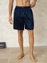 [Dark Blue] SilkSilky-CA Mens Sleep Bottoms 001