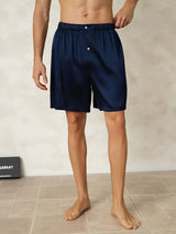 [Dark Blue] SilkSilky-CA Mens Sleep Bottoms 001