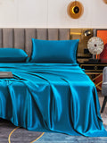 SilkSilky CA 19Momme Pure Silk Bedding Set Teal 004