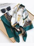 SilkSilky CA Pure Silk Scarf DarkGreen 002