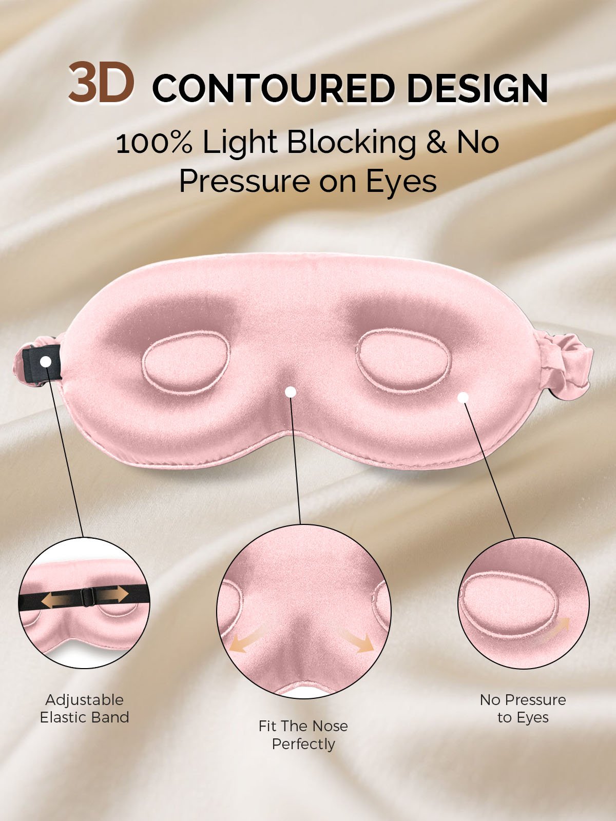 [Pink] SilkSilky-CA 22Momme Pure Silk Eye Mask 004