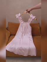 SilkSilky-CA Sleeveless Square Neck Nightgown video 001