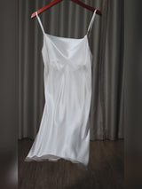 SilkSilky-CA Spaghetti Strap Cowl Neck Nightgown video 001