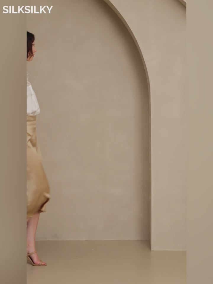 SilkSilky-CA 19Momme Silk Skirt-video-001