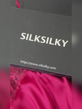 SilkSilky-CA Spaghetti Strap V Neck Nightgown video 001