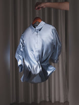 SilkSilky-CA 3/4 Sleeve Lapel Collar Women's Shirt video 001