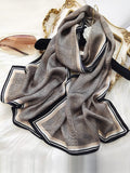 SilkSilky CA Pure Silk Scarf Black 005