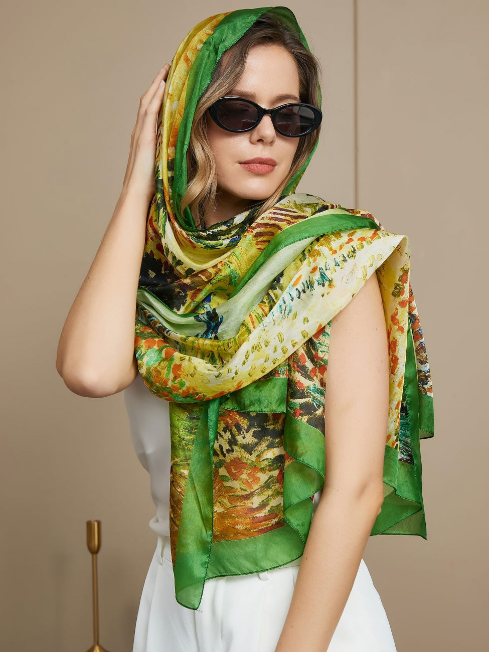 SilkSilky CA Pure Silk Scarf Multi 001