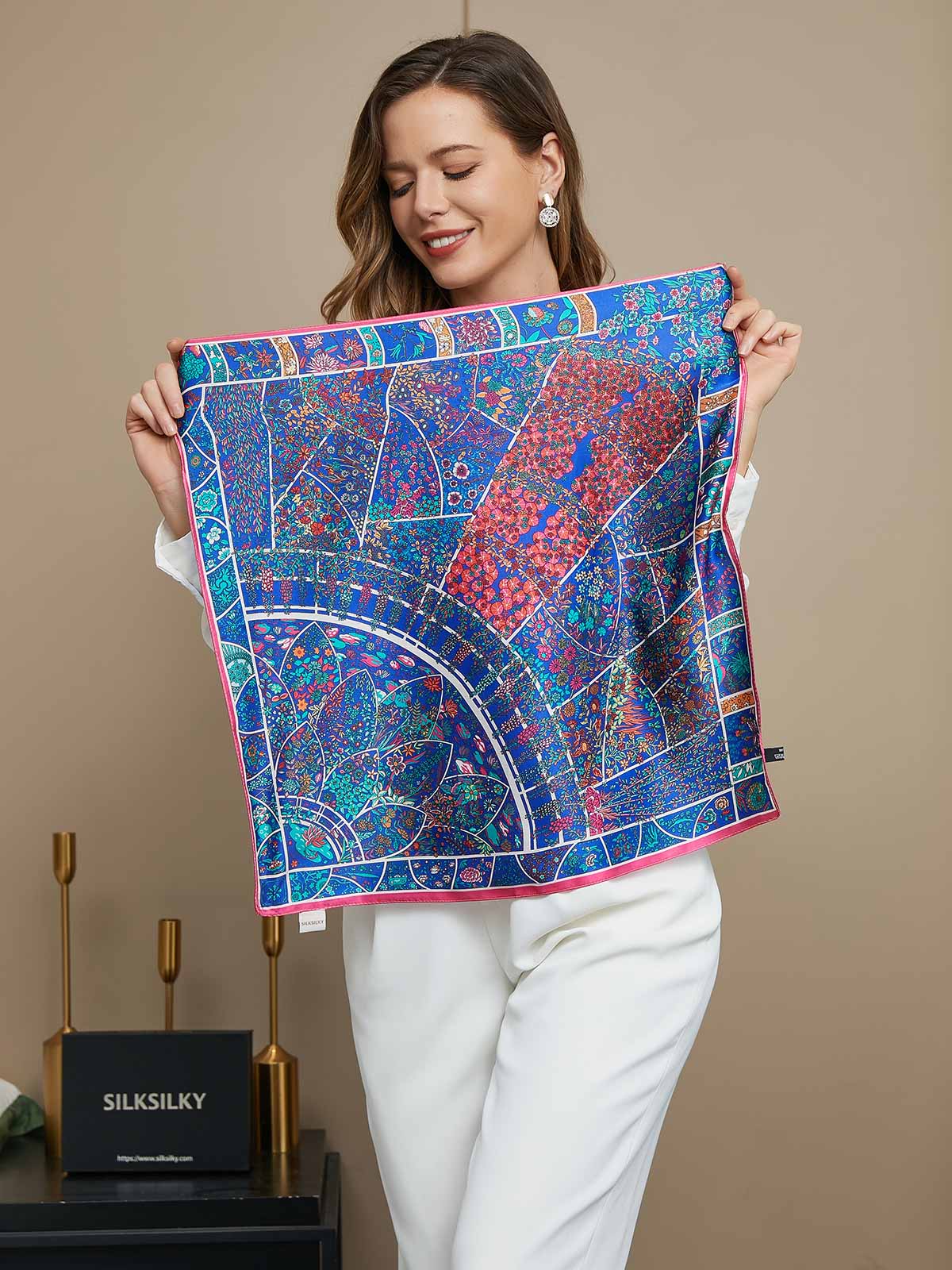 SilkSilky CA Pure Silk Scarf Multi 003