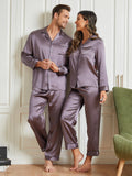 SilkSilky CA Pure Silk Long Sleeve Couple PurpleGray 002