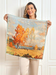 Pure Silk Oil Painting Square Scarf 68x68cm/26.8
