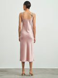 SilkSilky-CA-22Momme-Pure-Silk-Sleeveless-V-Neck-Dress-Pink-002