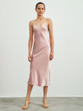 SilkSilky-CA-22Momme-Pure-Silk-Sleeveless-V-Neck-Dress-Pink-004