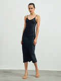 SilkSilky-CA-22Momme-Pure-Silk-Sleeveless-V-Neck-Dress-Black-003