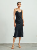 SilkSilky-CA-22Momme-Pure-Silk-Sleeveless-V-Neck-Dress-Black-001