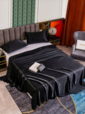 SilkSilky CA 25Momme Pure Silk Bedding Set Black 002