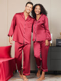 SilkSilky CA Pure Silk Long Sleeve Couple Wine 005