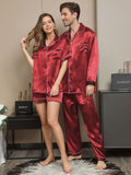 SilkSilky CA Pure Silk Long Sleeve Couple Wine 001