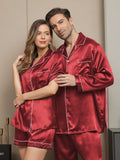 SilkSilky CA Pure Silk Long Sleeve Couple Wine 004