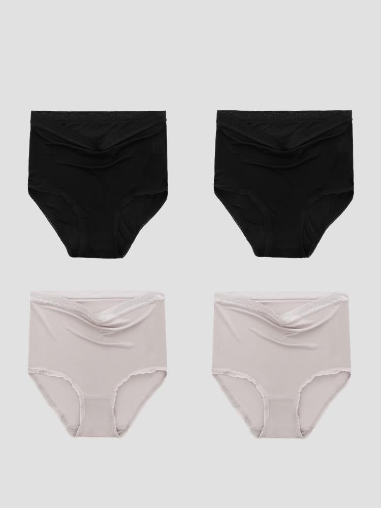 [Black+Gray] SilkSilky-CA Silk Knitted Panty 003