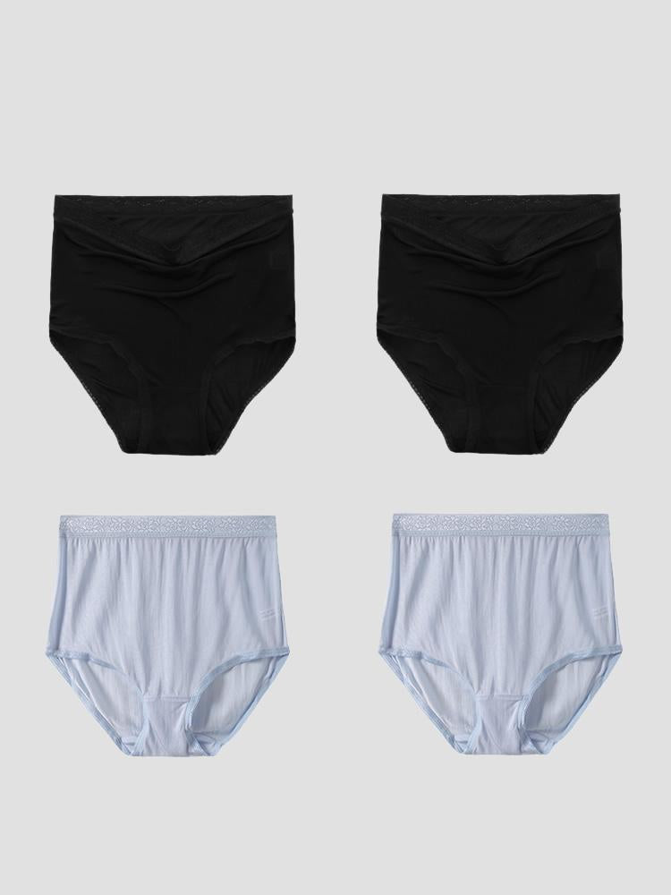 [Black+LightBlue] SilkSilky-CA Silk Knitted Panty 005