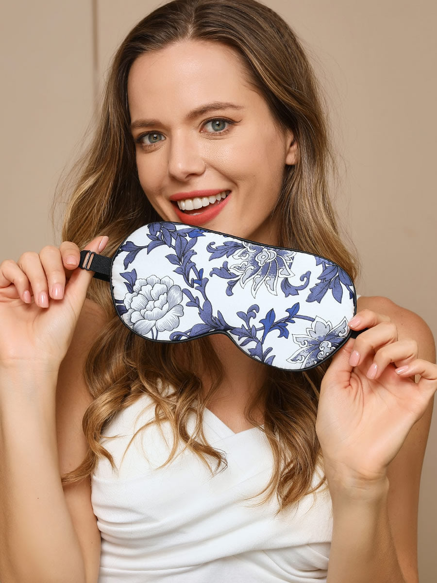 [Blue] SilkSilky-CA 19Momme Pure Silk Eye Mask 002