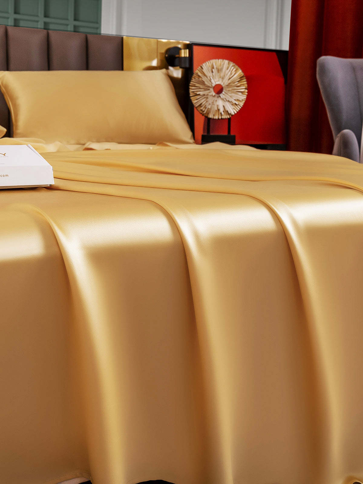 [Champagne] SilkSilky-CA 25Momme Pure Silk Bedding Set 002