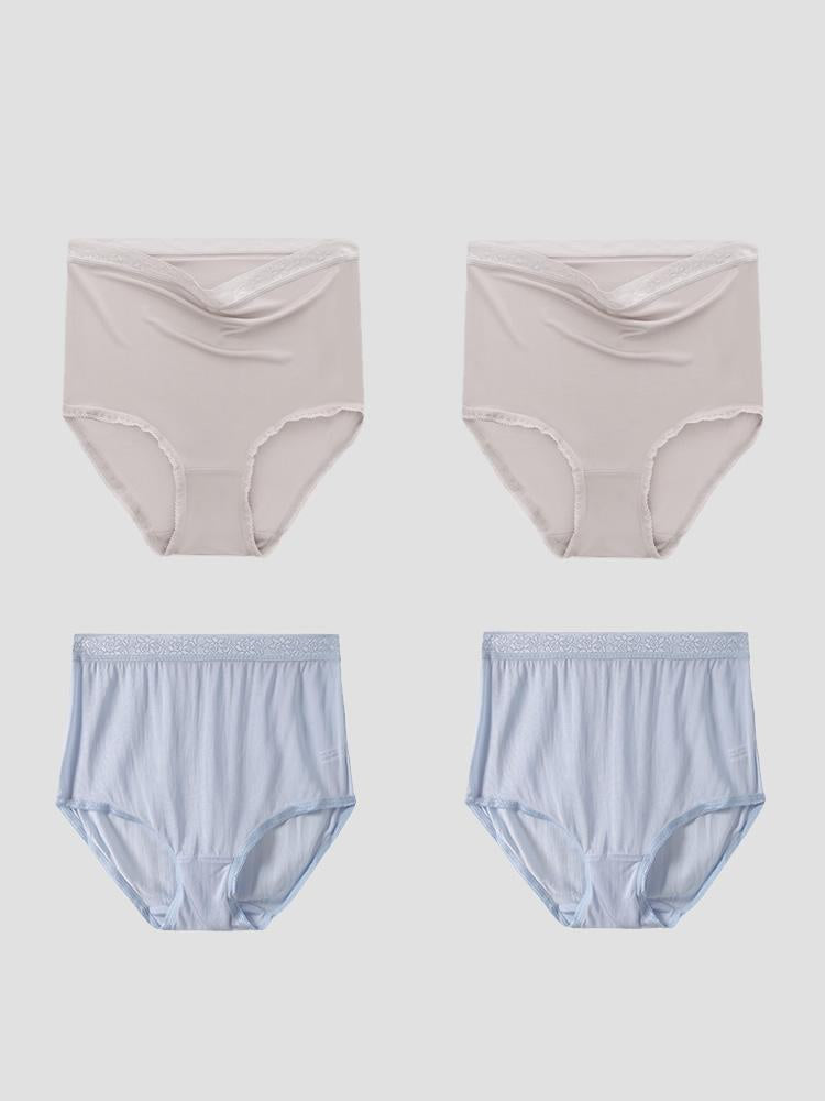 [Gray+LightBlue] SilkSilky-CA Silk Knitted Panty 005