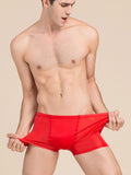 SilkSilky CA Silk Knitted Mens Underwear Red 002