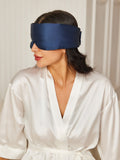 SilkSilky CA 19Momme Pure Silk Eye Mask DarkBlue 002