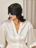 SilkSilky CA 19Momme Pure Silk Eye Mask Black 002