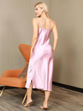 SilkSilky-CA-Pure-Silk-Sleeveless-V-Neck-Nightgown-Pink-002