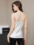 SilkSilky CA Pure Silk Sleeveless V Neck Camisole White 002