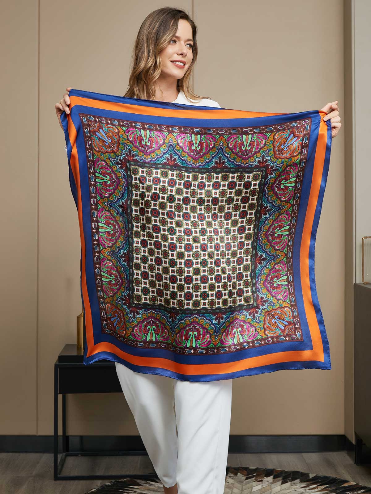 [P016] SilkSilky-CA Pure Silk Scarf 003