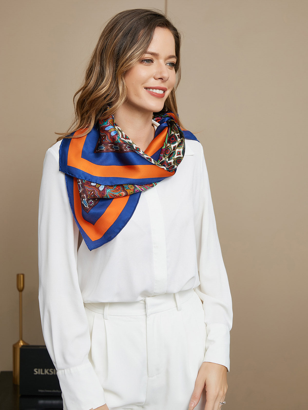 [P016] SilkSilky-CA Pure Silk Scarf 004