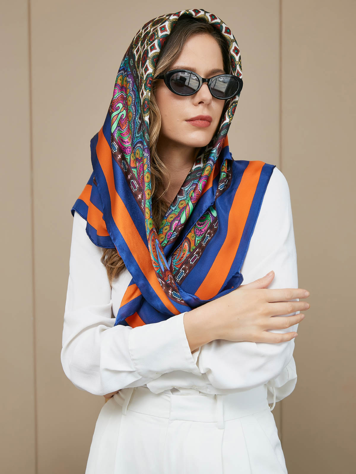 [P016] SilkSilky-CA Pure Silk Scarf 009