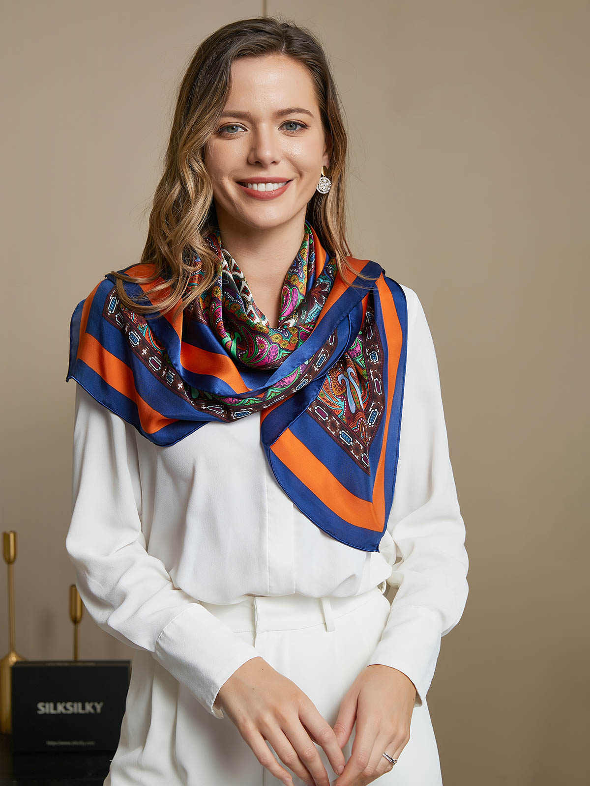 [P016] SilkSilky-CA Pure Silk Scarf 011