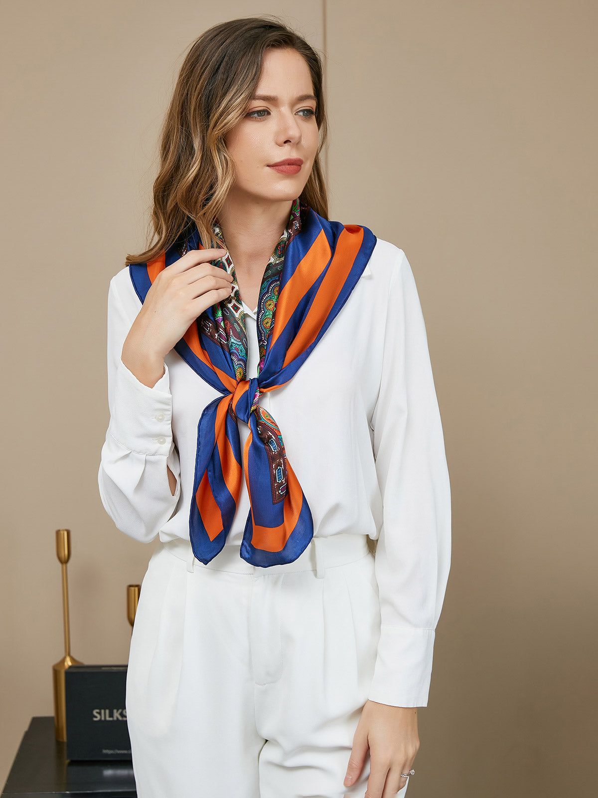 [P016] SilkSilky-CA Pure Silk Scarf 012