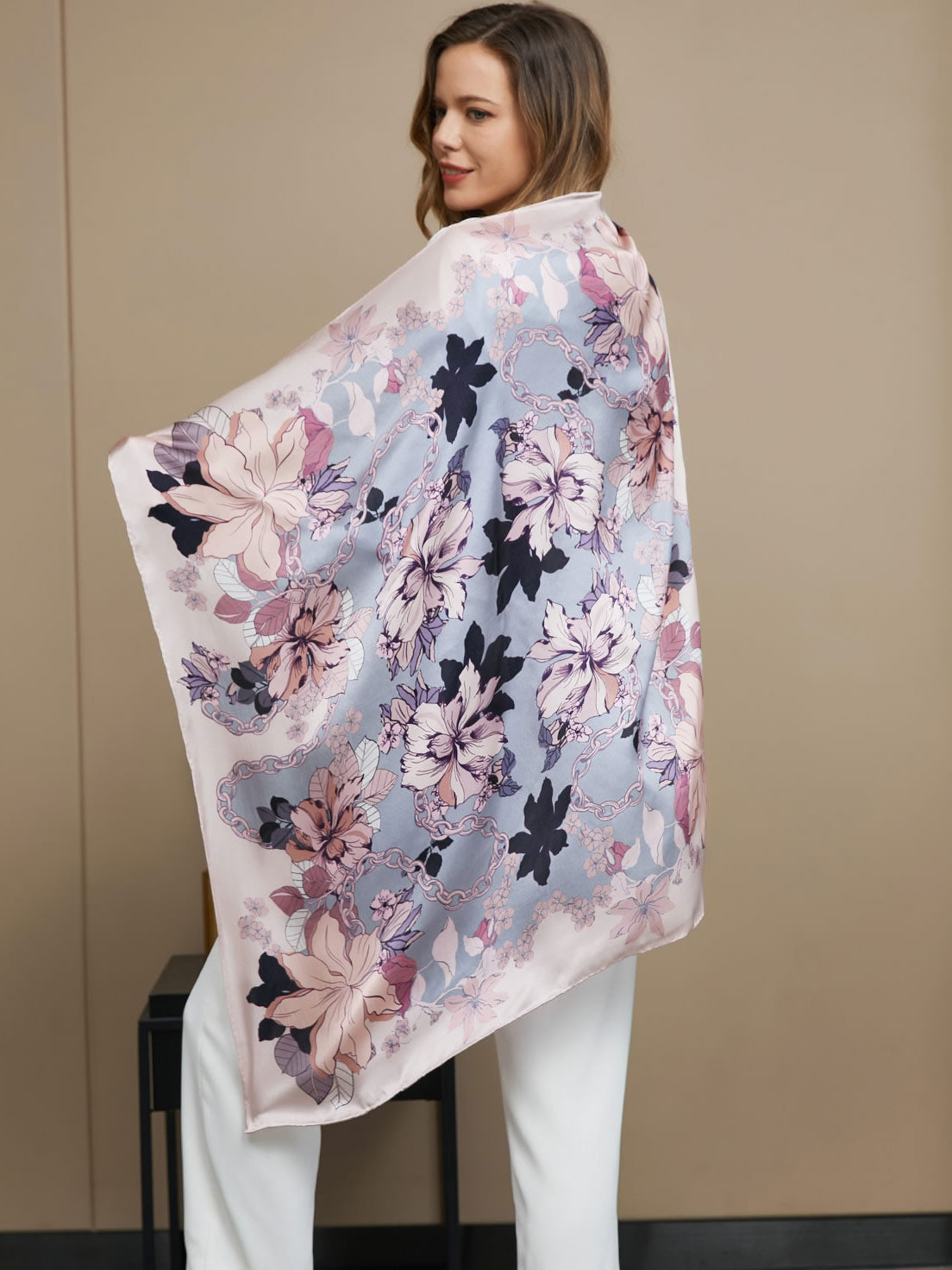 [P017] SilkSilky-CA Pure Silk Scarf 001