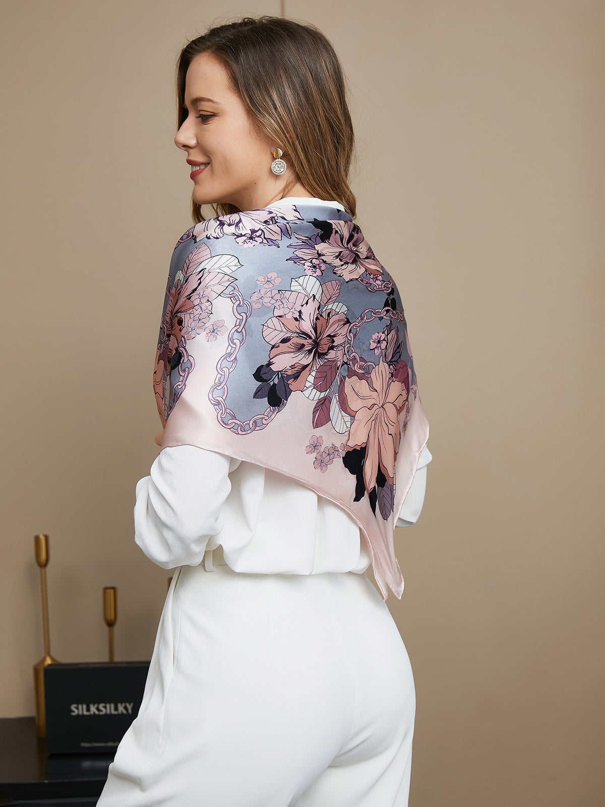 [P017] SilkSilky-CA Pure Silk Scarf 003